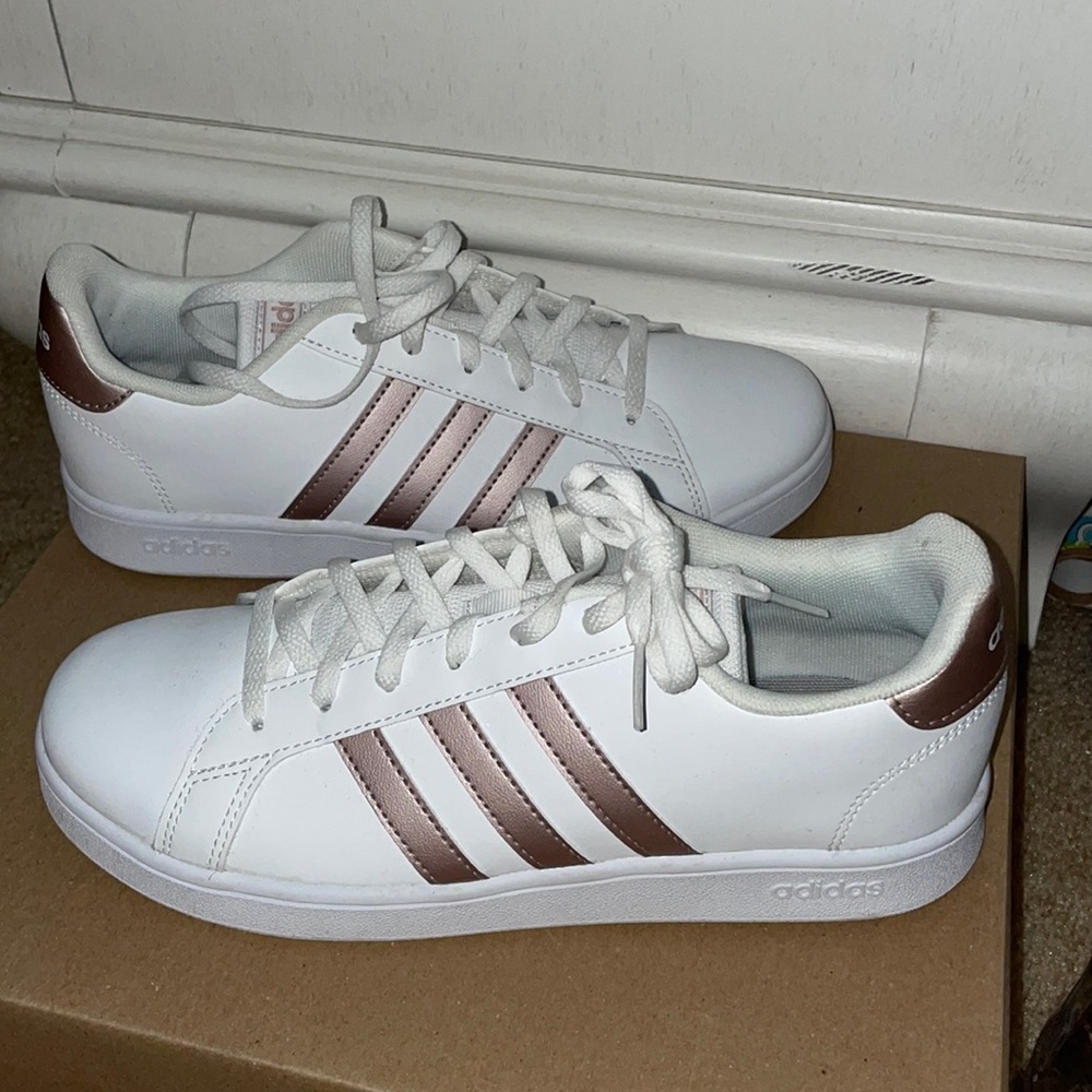 Rose Gold/White Adidas